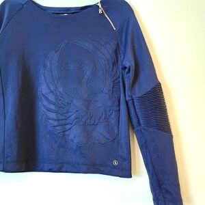 Bogner Navy Long Sleeve Top Size Small